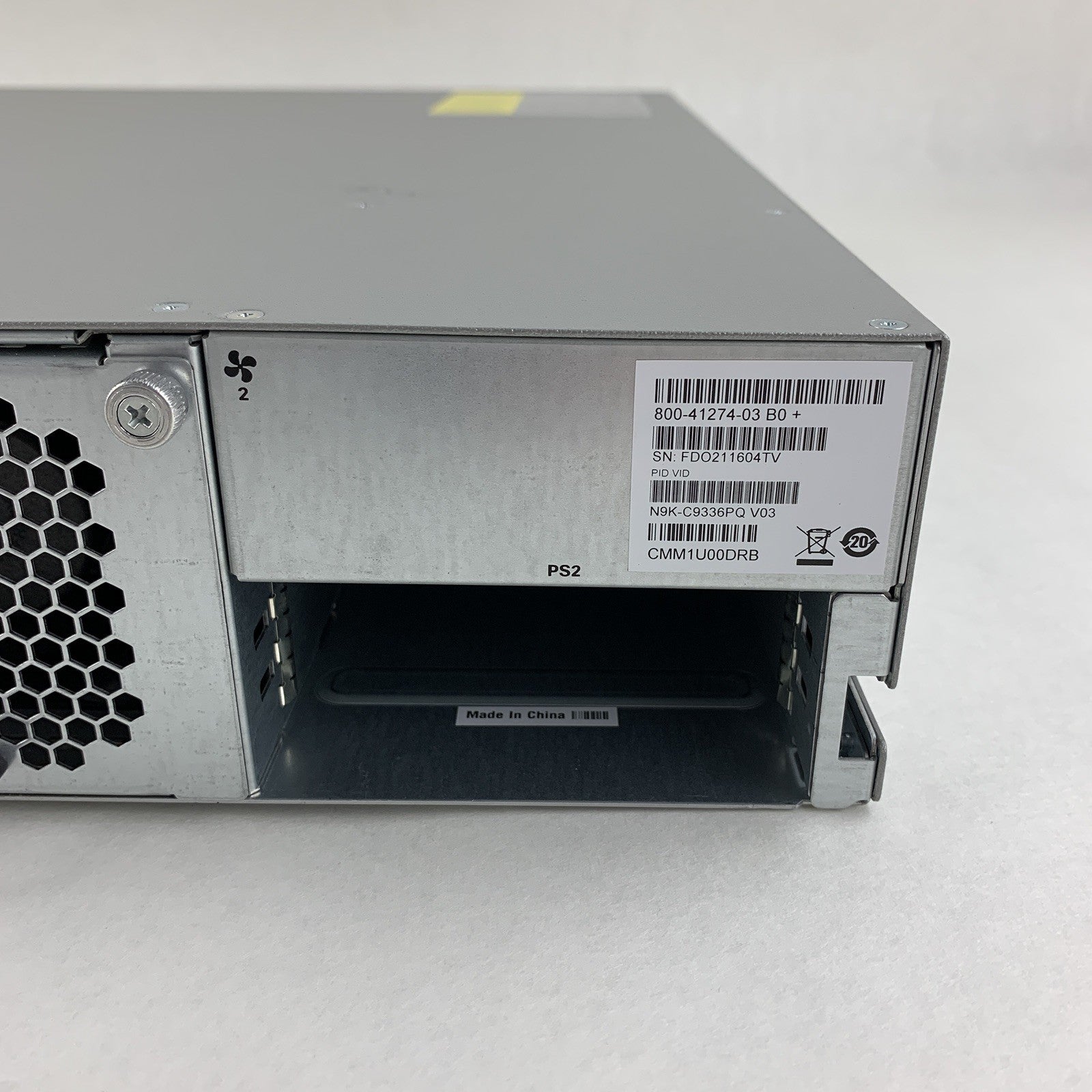 Cisco N9K-C9336PQ 36-Port Nexus 9300 Switch Tested Reset w/ 1 PSU and 2 fans