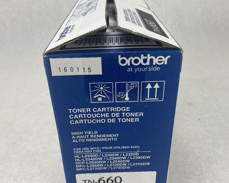 Brother TN660 Genuine OEM Black High Yield Toner Cartridge