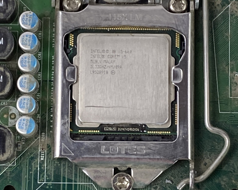 DFI PT330 Motherboard Intel Core i5-660 3.3GHz 4GB RAM w/ Shield