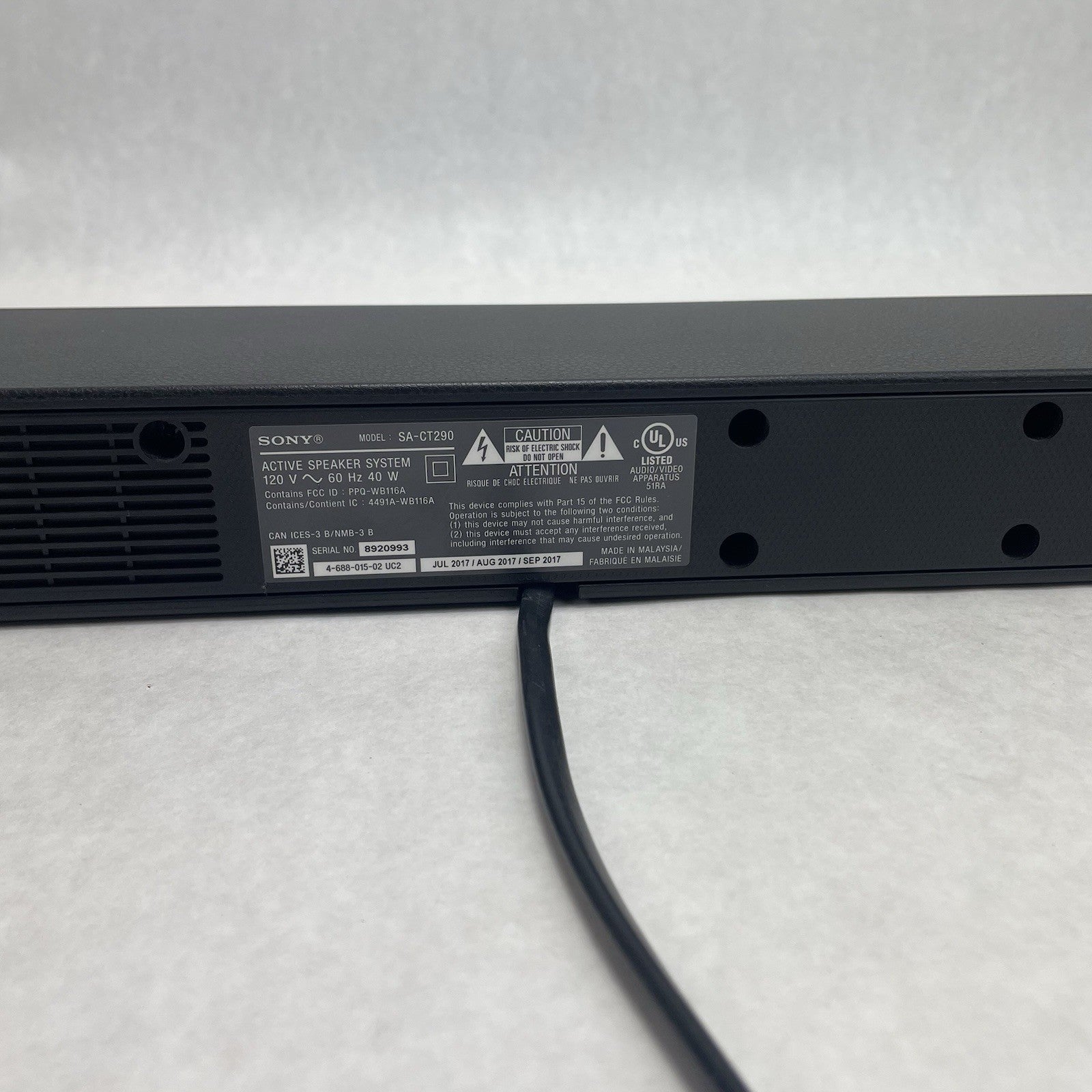 Sony SA-CT290 2.1-Channel Soundbar Tested No Remote