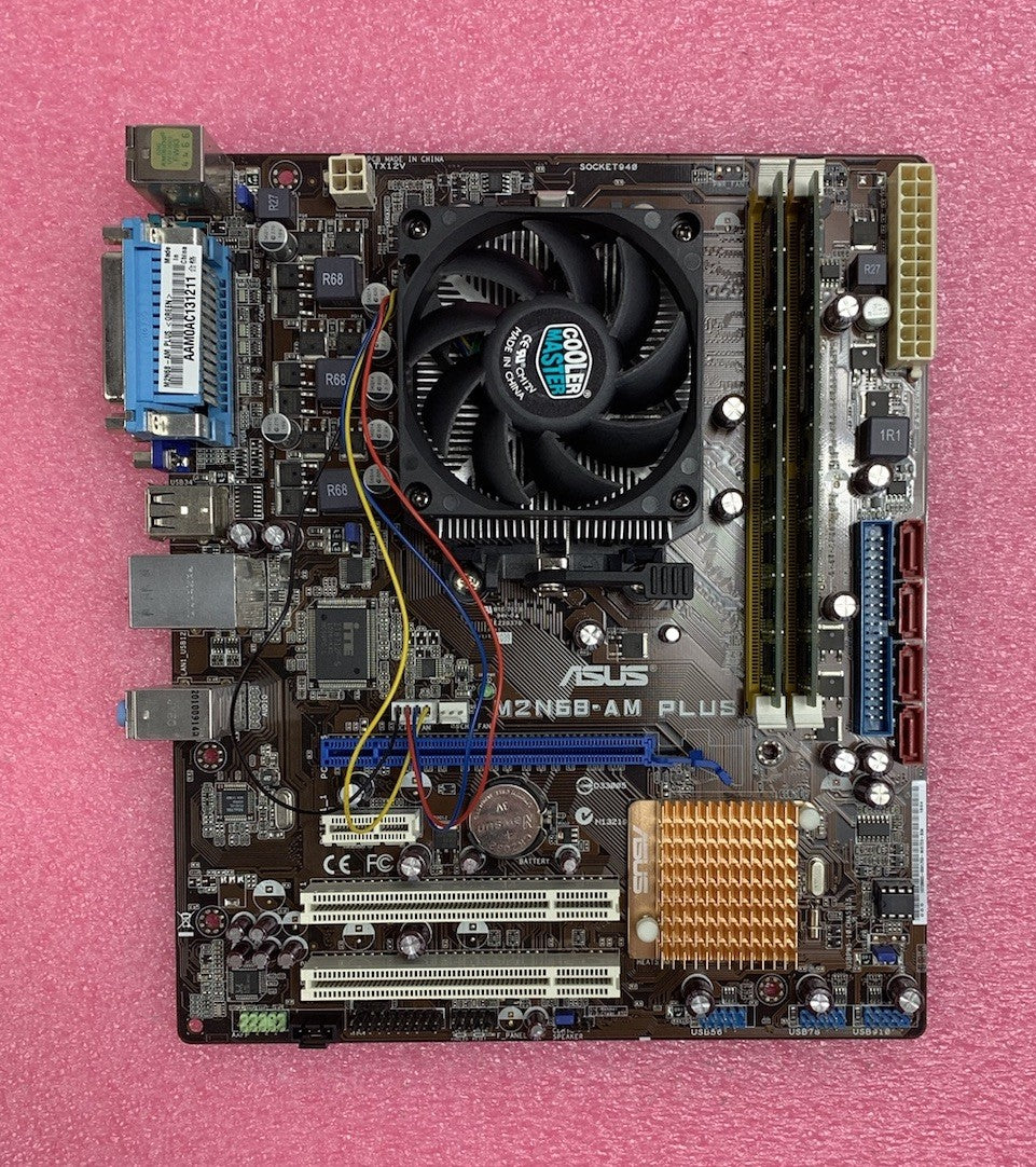Asus M2N68-AM Motherboard AMD Phenom 9750 2.4GHz 4GB RAM w/ Shield