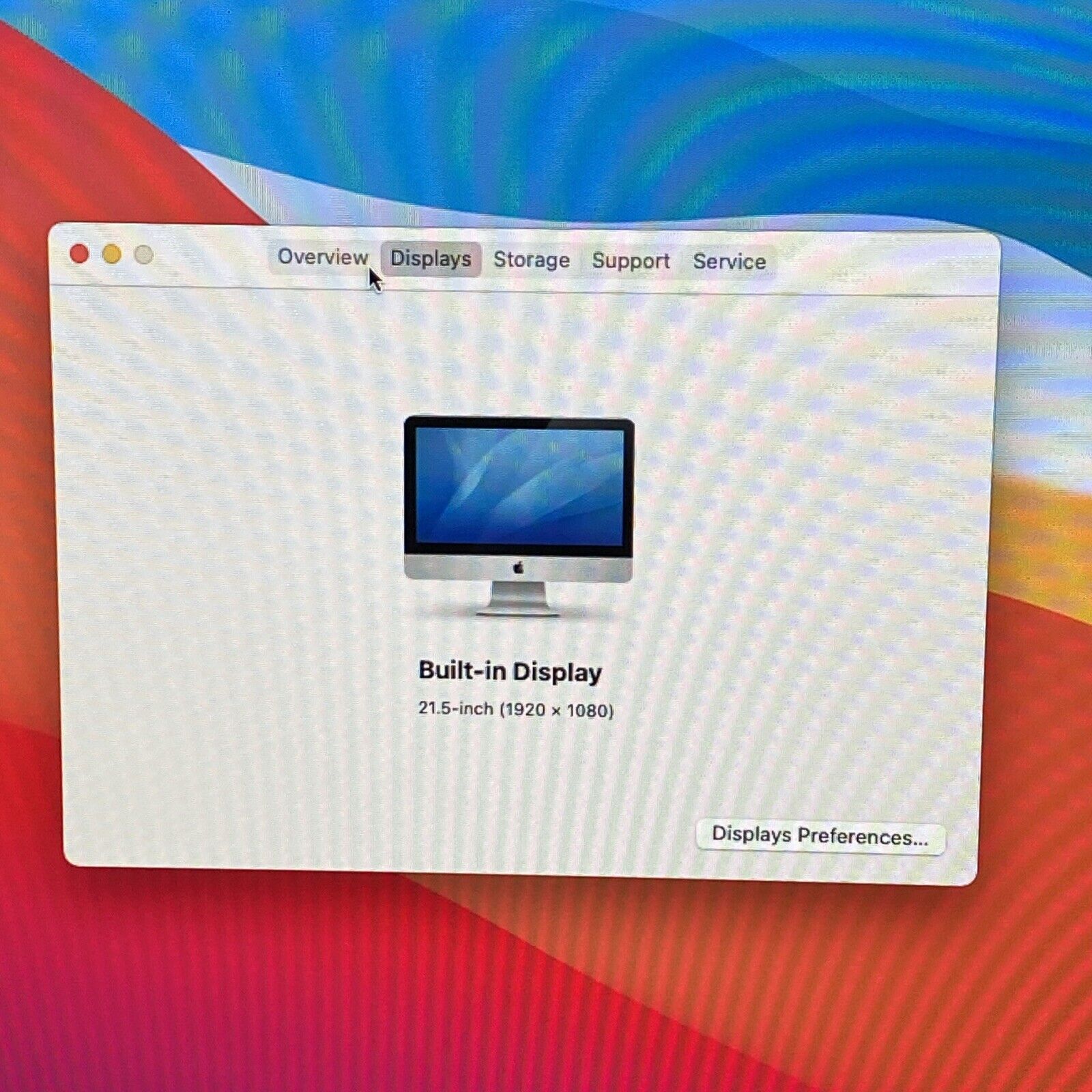 Apple A1418 iMac 21.5" 2014 1.40GHz i5 8GB RAM 500GB HDD macOS 11.7.1