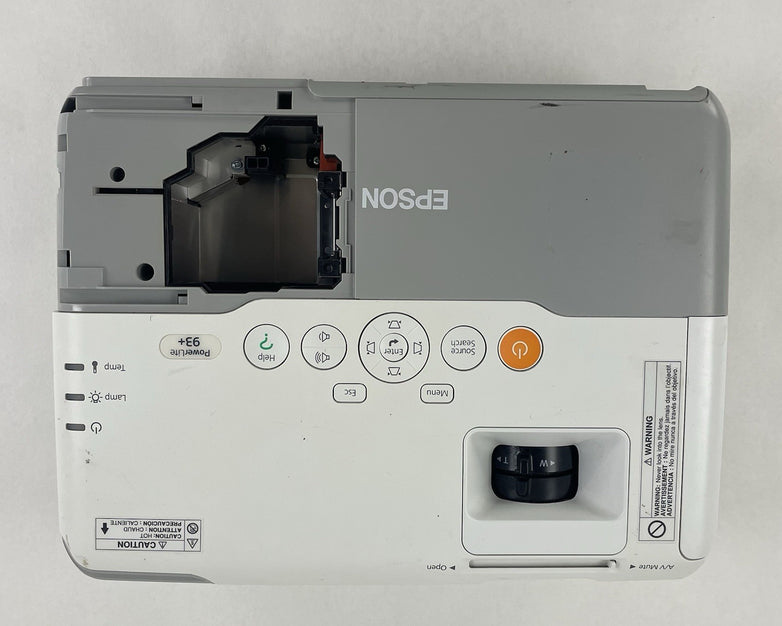 Epson H382F LCD Lamp Projector No Lamp No Remote- Parts or Repair