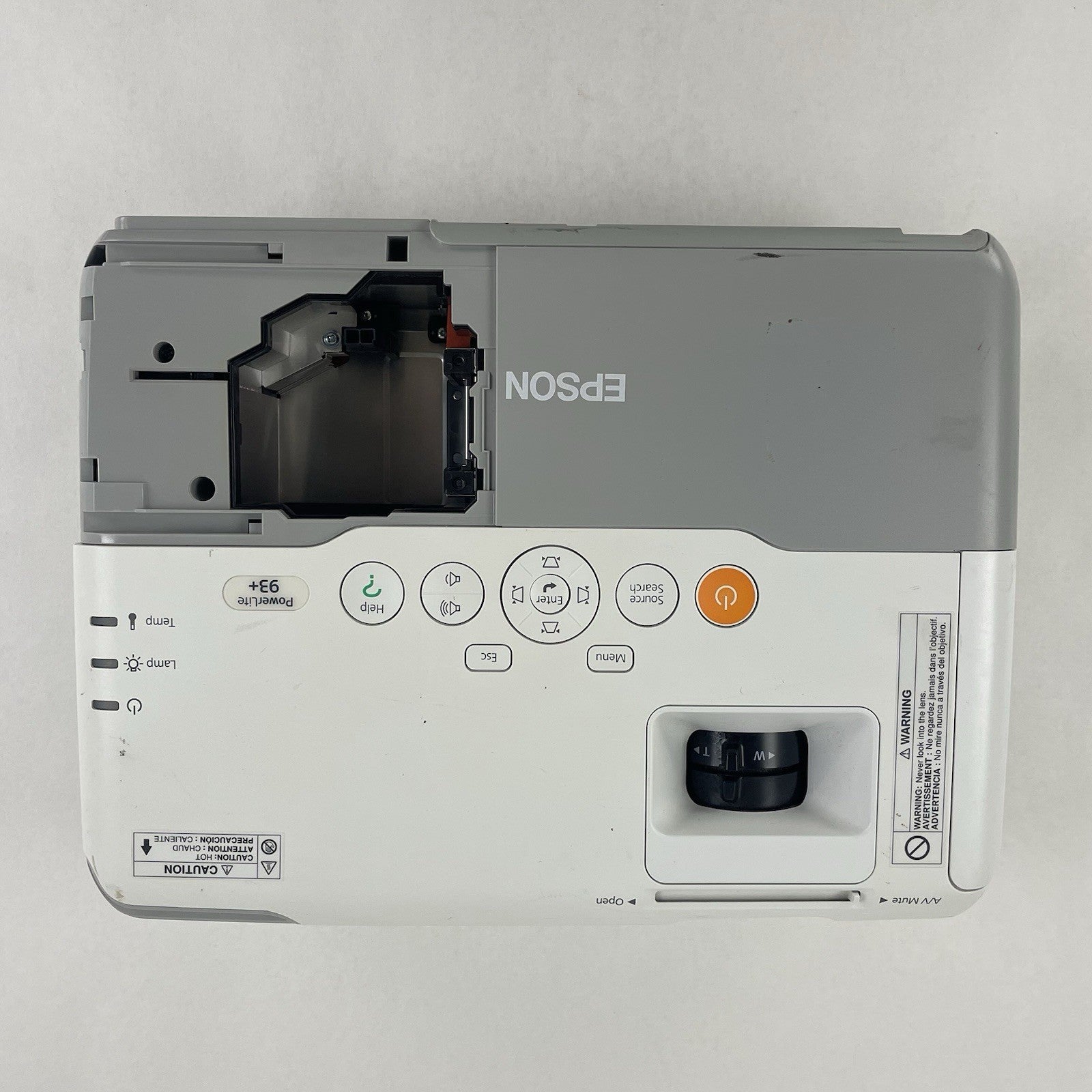 Epson H382F LCD Lamp Projector No Lamp No Remote- Parts or Repair