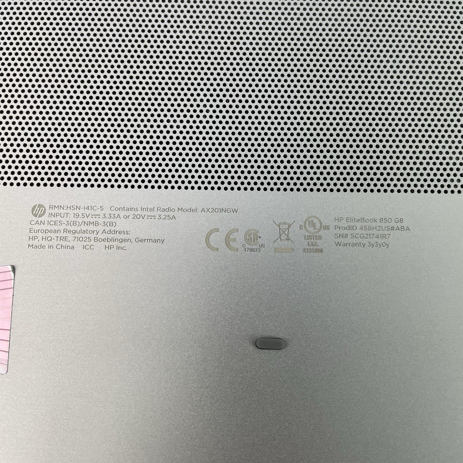 HP EliteBook 850 G8 15.6" i7-1185G7 3.00 GHz 8 GB RAM No SSD/OS/AC - Bad USB14