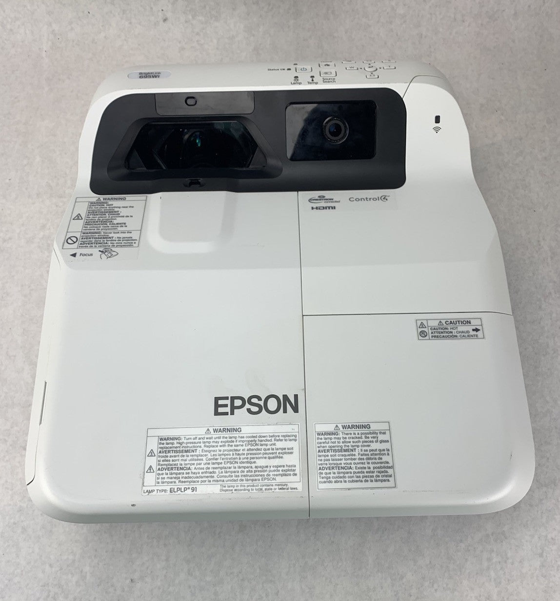 Epson PowerLite 695Wi H740A LCD Lamp Projector 938 Lamp Hours - No Remote6