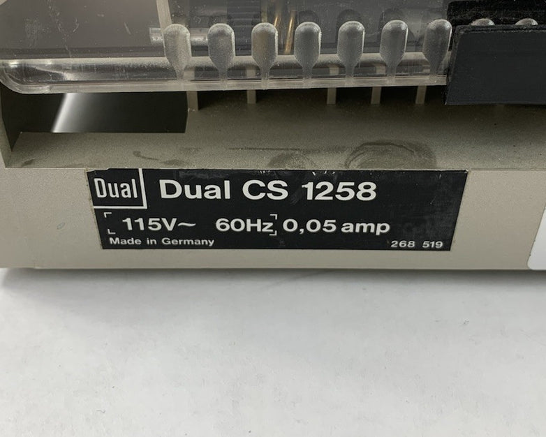 Dual Electronics CS 1258 Record Player Turntable - Parts or Repair