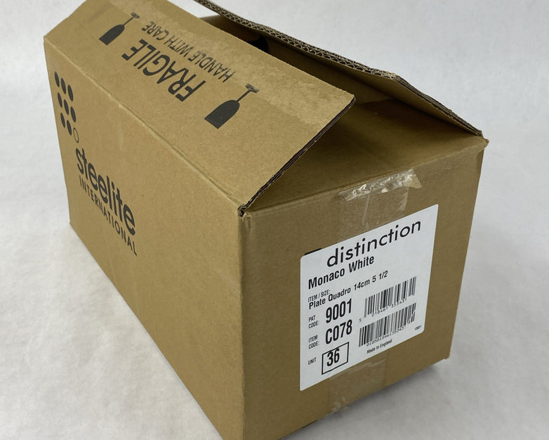 Steelite Distinction C078 Plate Quadro 14cm 5 1/2 Monaco White 36ct. per Case
