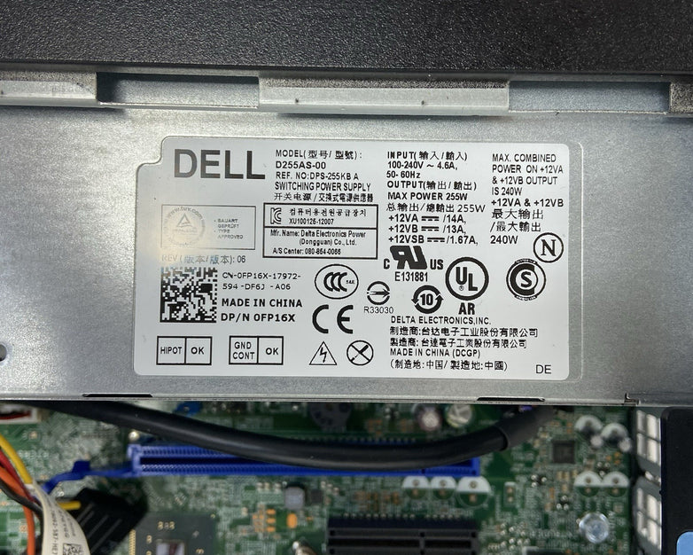 Dell Optiplex 7020 SFF Intel Core i5-4690 3.5GHz 16GB RAM No HDD No OS