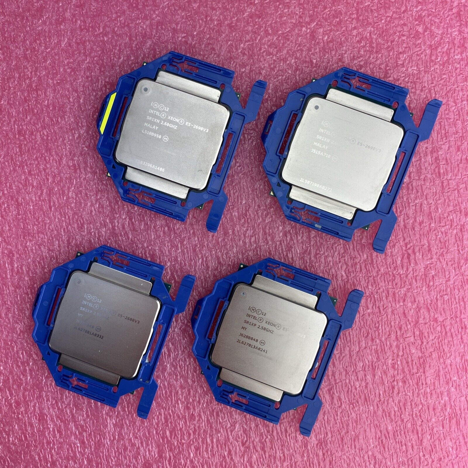 2 Pairs XEON 12 Core E5-2690 SR1XN and E5-2680 v3 SR1XP CPU Processors FCLGA2011