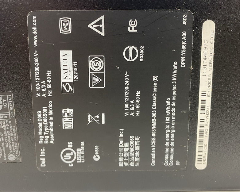 Dell Vostro 270S SFF Intel Core i5-3450S 2.8GHz 1x4GB RAM No HDD No OS