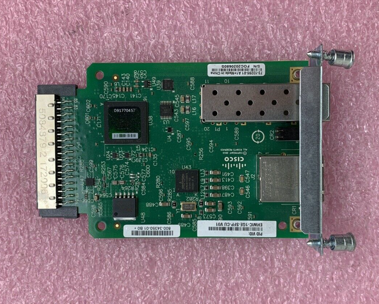 Cisco EHWIC-1GE-SFP-CU 800-34350-01 High Speed Wan Interface Card - Tested