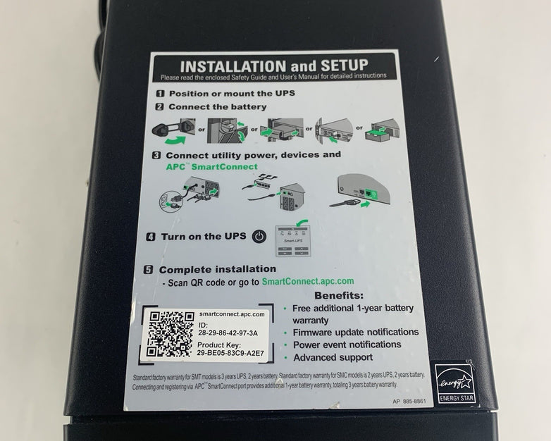 APC SMT1500C UPS 1500VA 120V Uninterruptible Power Supply Tested  No Batteries