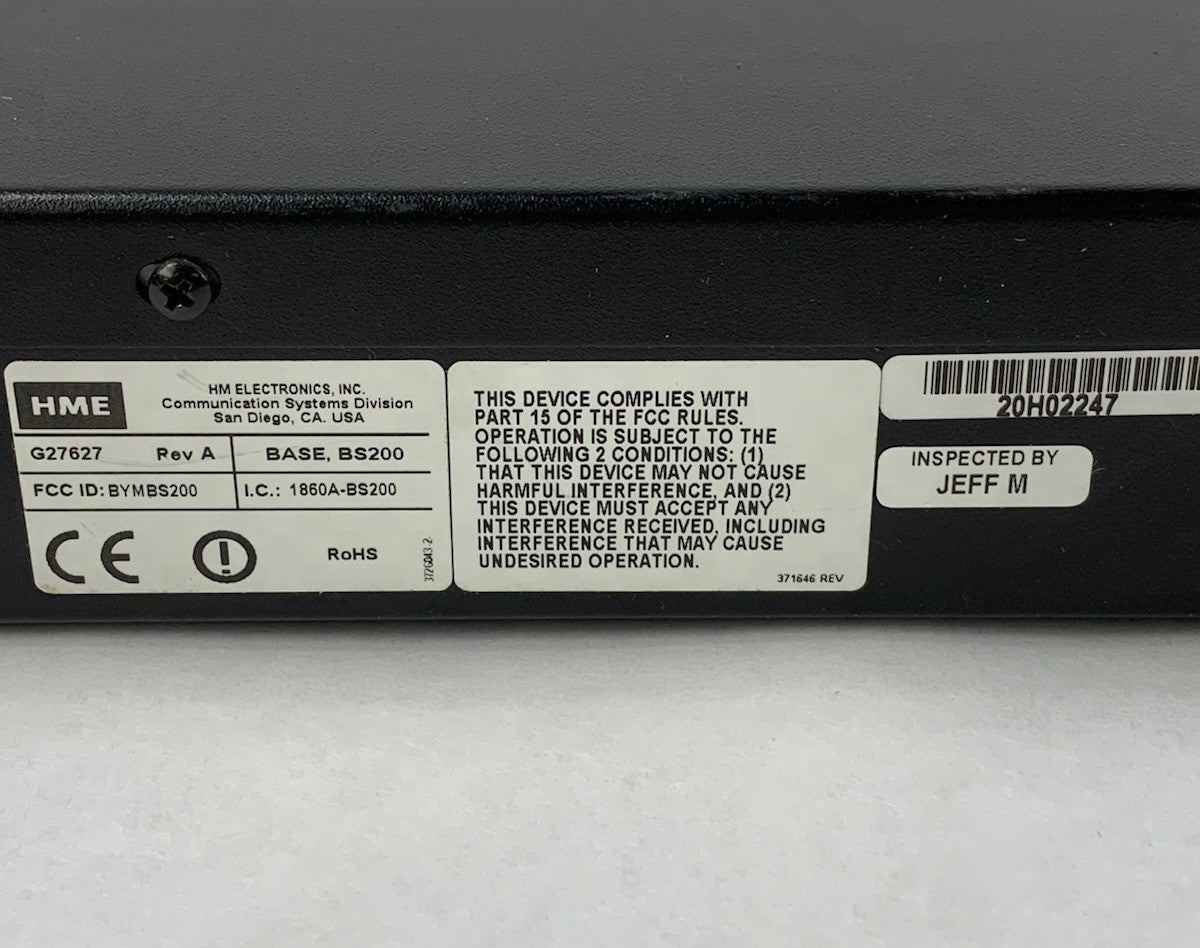 HME DX200 Base BS200 Wireless Intercom System - Partially Tested10