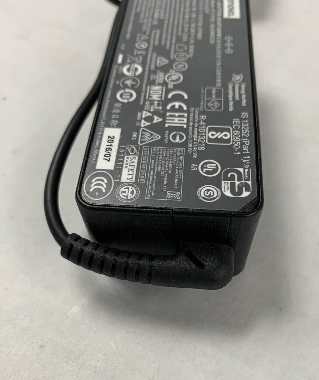 Mixed Lot of 8 Lenovo 20V 2.25A 45W AC Adapter