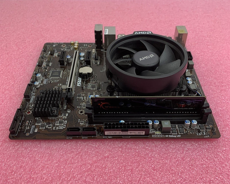 MSI MS-7B38 Ver: 1.1 Motherboard Ryzen 3 2200G 3.5GHz 8GB RAM w/ Shield
