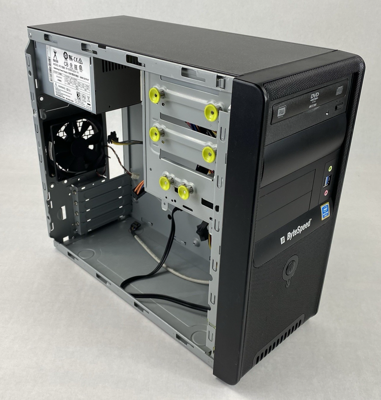 ByteSpeed H310M ATX Mid Tower Computer Case with 350W Power Supply
