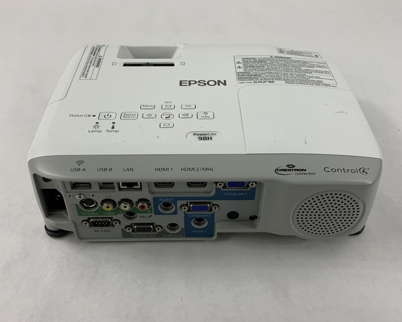 Epson PowerLite 98H H687A LCD Lamp Projector 1512 Lamp Hours - No Remote