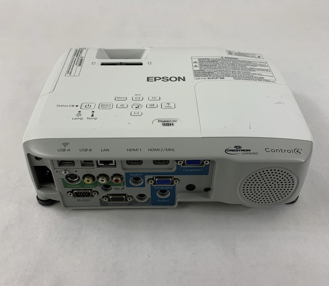 Epson PowerLite 98H H687A LCD Lamp Projector 1512 Lamp Hours - No Remote3