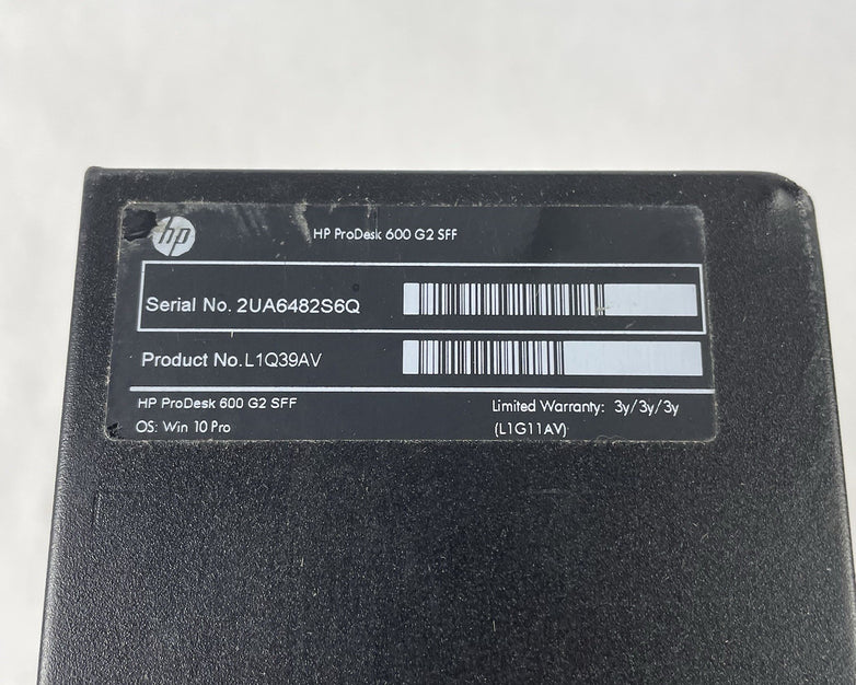 HP ProDesk 600 G2 SFF i5-6500 3.20 GHz 8 GB RAM No HDD/OS - Dented Case