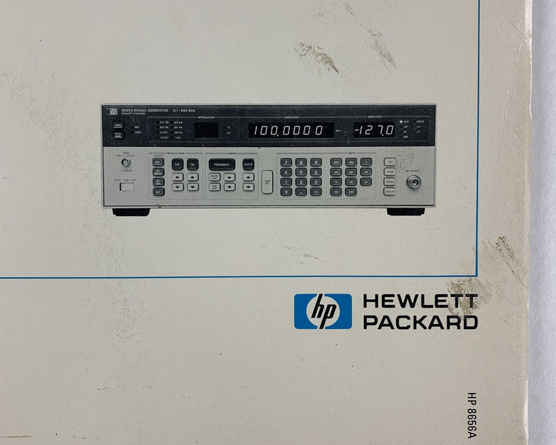HP 8656A Signal Generator Operating Manual 0.1-990 MHZ