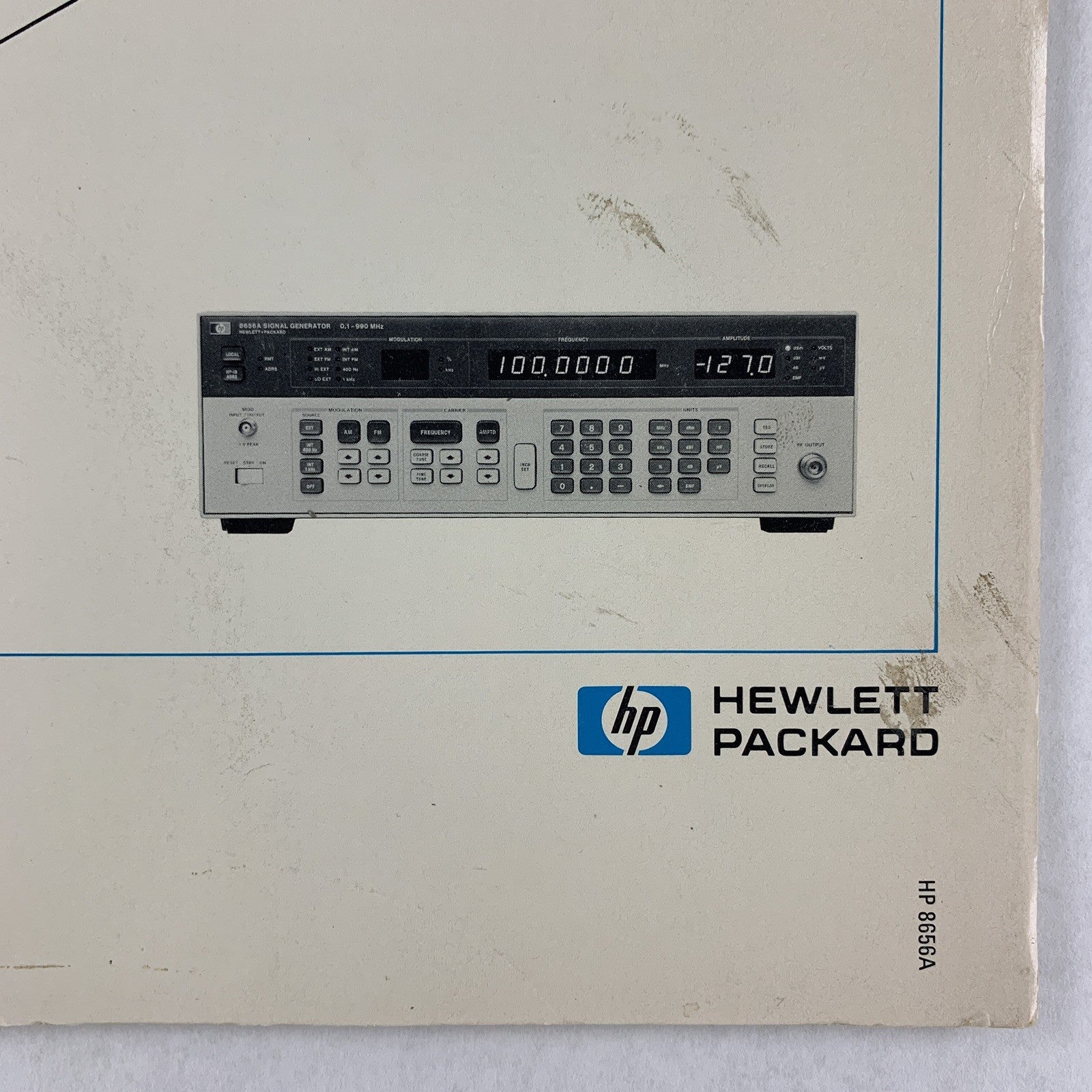 HP 8656A Signal Generator Operating Manual 0.1-990 MHZ