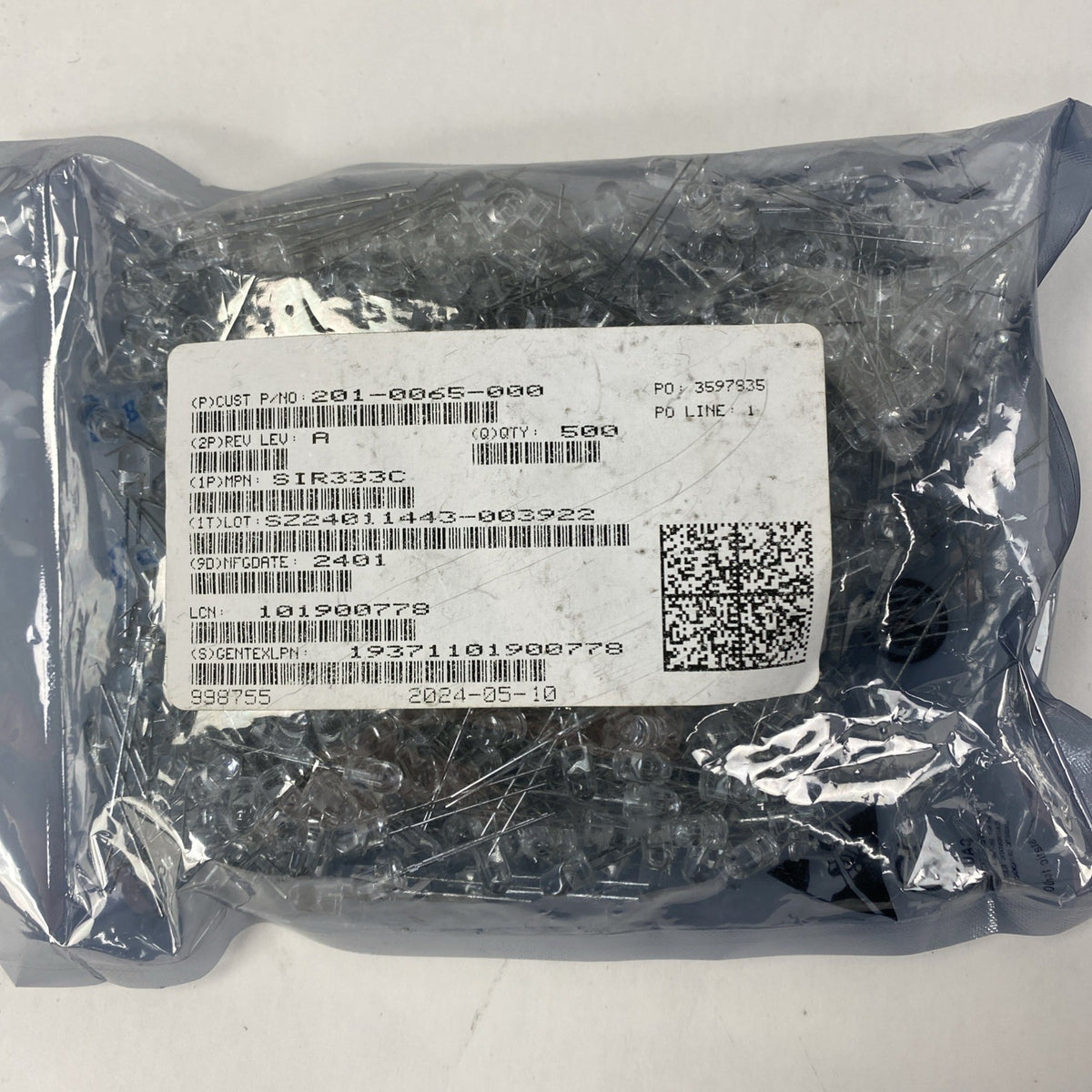 Everlight SIR333C Infrared Emitting Diode QTY 5005
