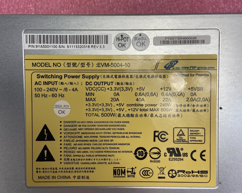 FSP-Group EVM-5004-10 500W Hot Plug Power Supply