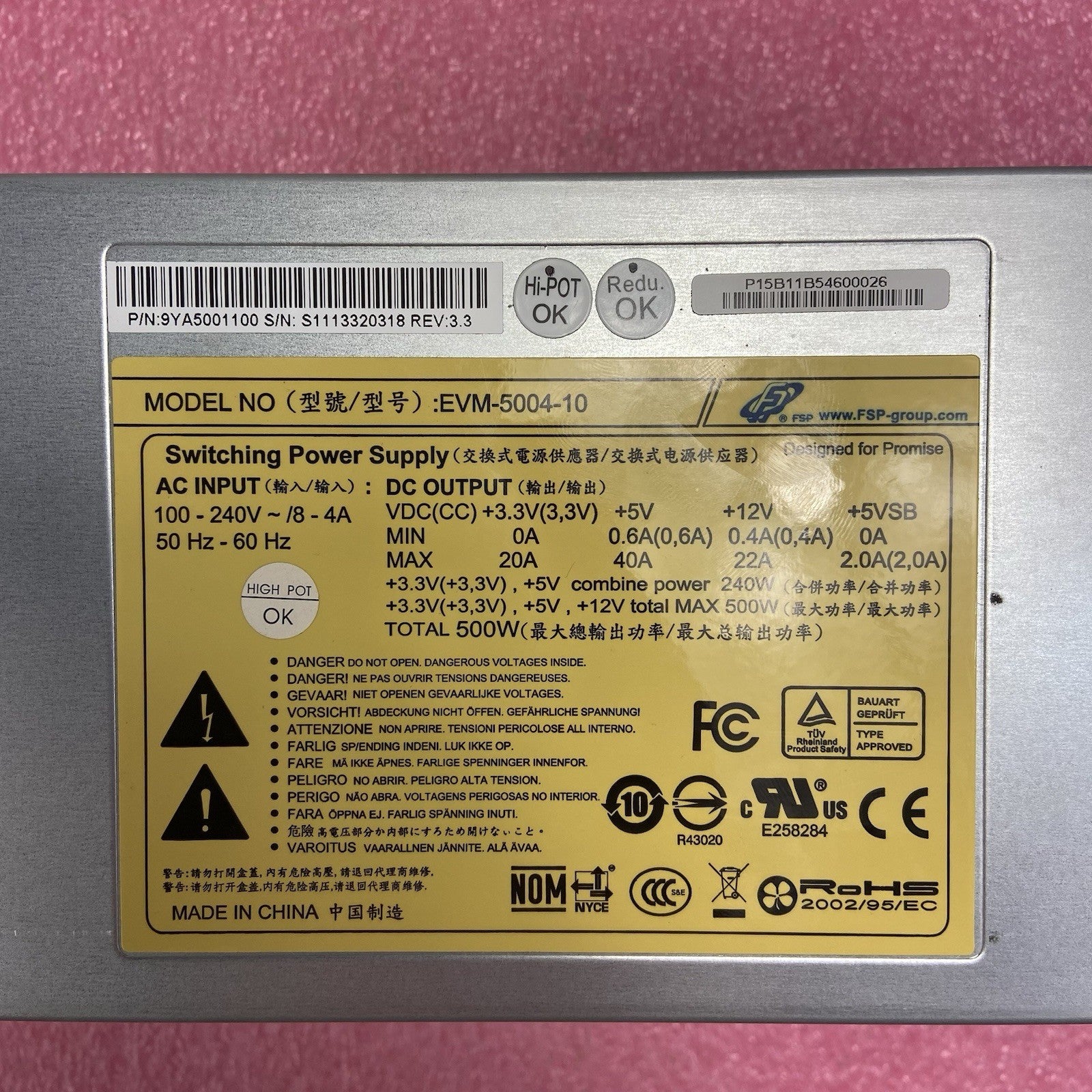 FSP-Group EVM-5004-10 500W Hot Plug Power Supply6