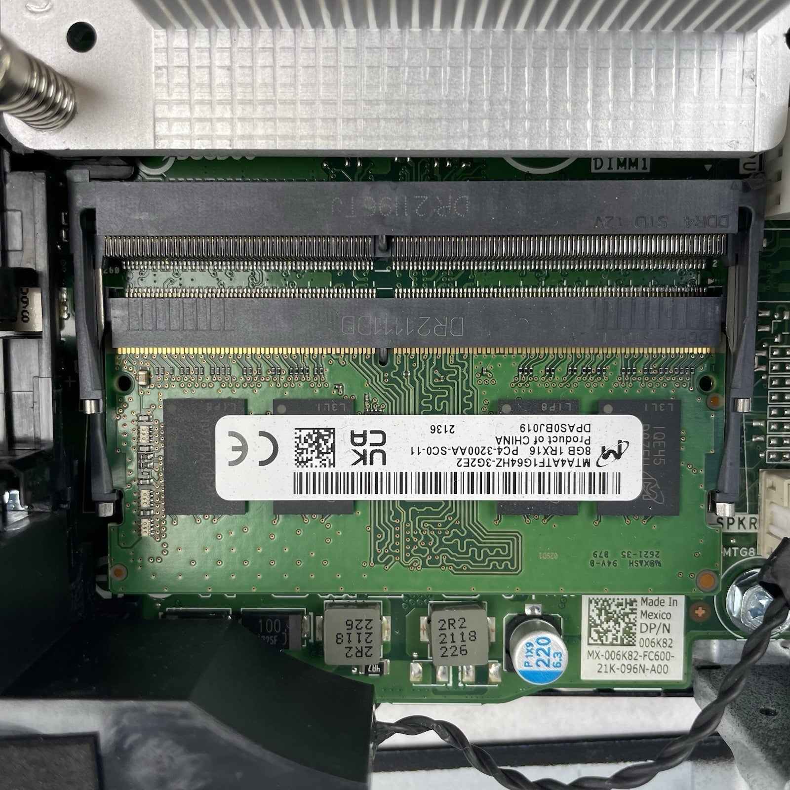 Dell Optiplex 3080 Micro i3-10100T 3.00 GHz 8 GB RAM W/AC No SSD/OS11