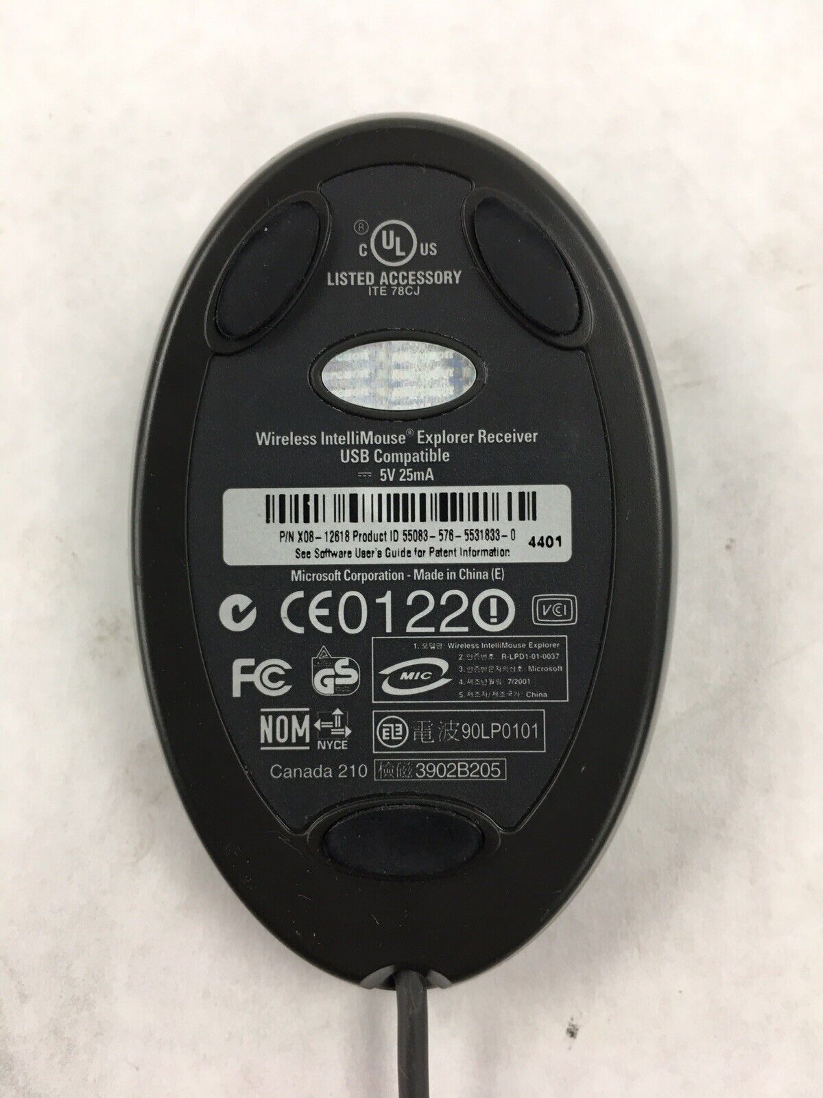 Microsoft Wireless Mouse X08-12616  W/ Receiver