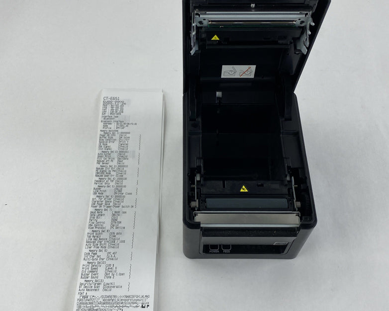 Citizen CT-E651 Thermal Printer w/ Bluetooth Tested No Cords No Page Count