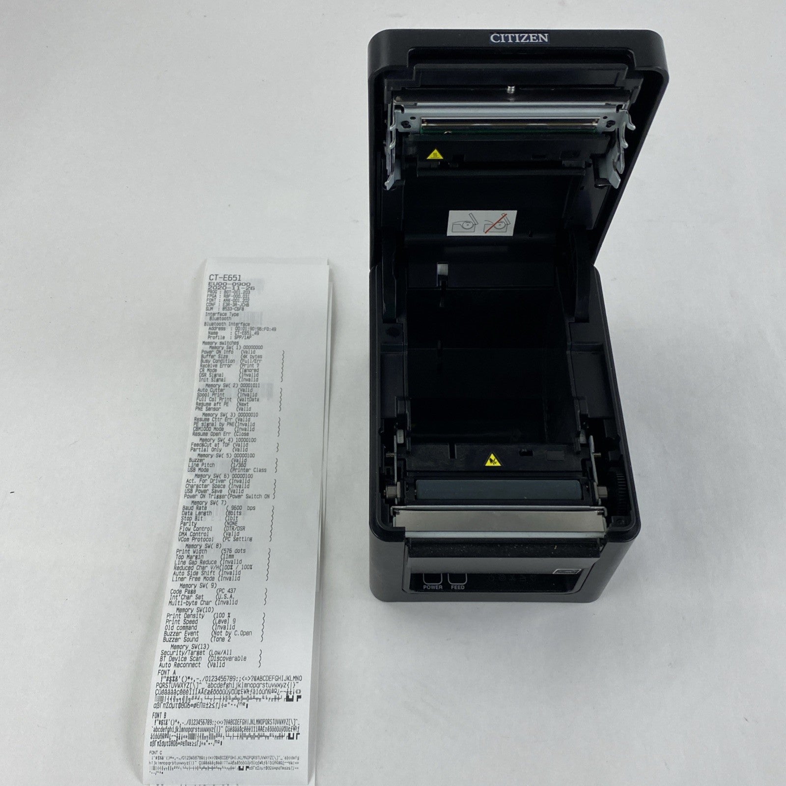 Citizen CT-E651 Thermal Printer w/ Bluetooth Tested No Cords No Page Count9