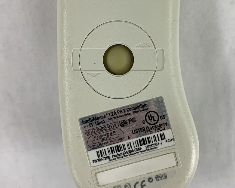 Microsoft IntelliMouse X04-72169 PS/2-Wired Mouse