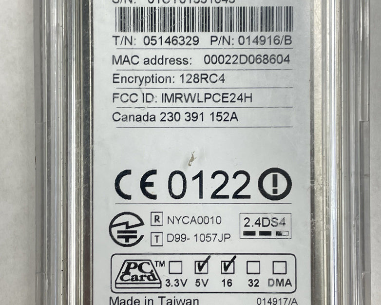 Lucent/Avaya PC24E-H-FC Wireless Gold PC Card
