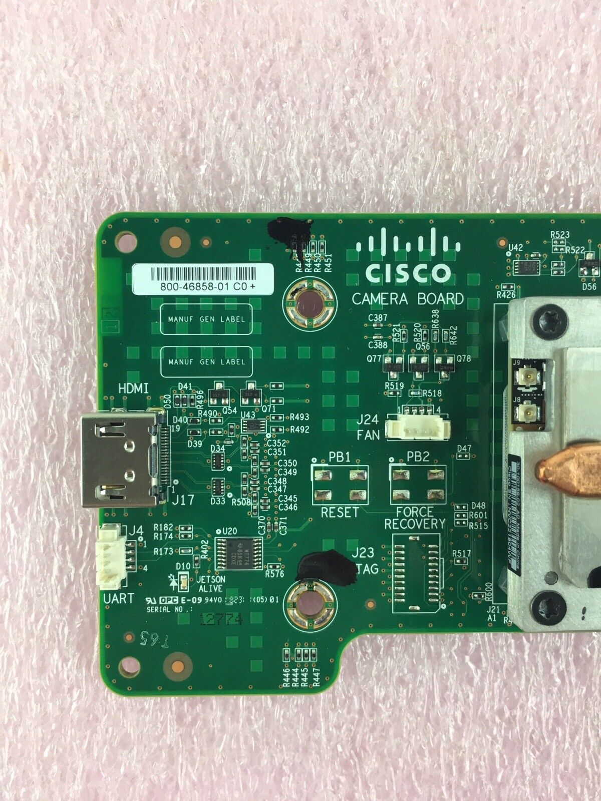 Cisco Spark Board 70 AA70WW Camera Board 800-46858-01 / 73-10165-02