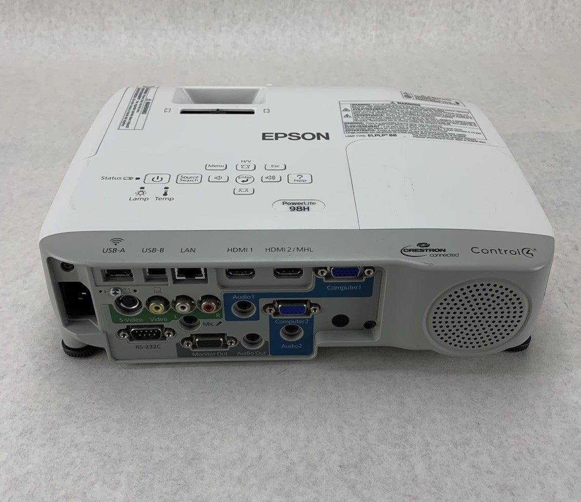 Epson PowerLite 98H H687A LCD Lamp Projector 1803 Lamp Hours - No Remote3