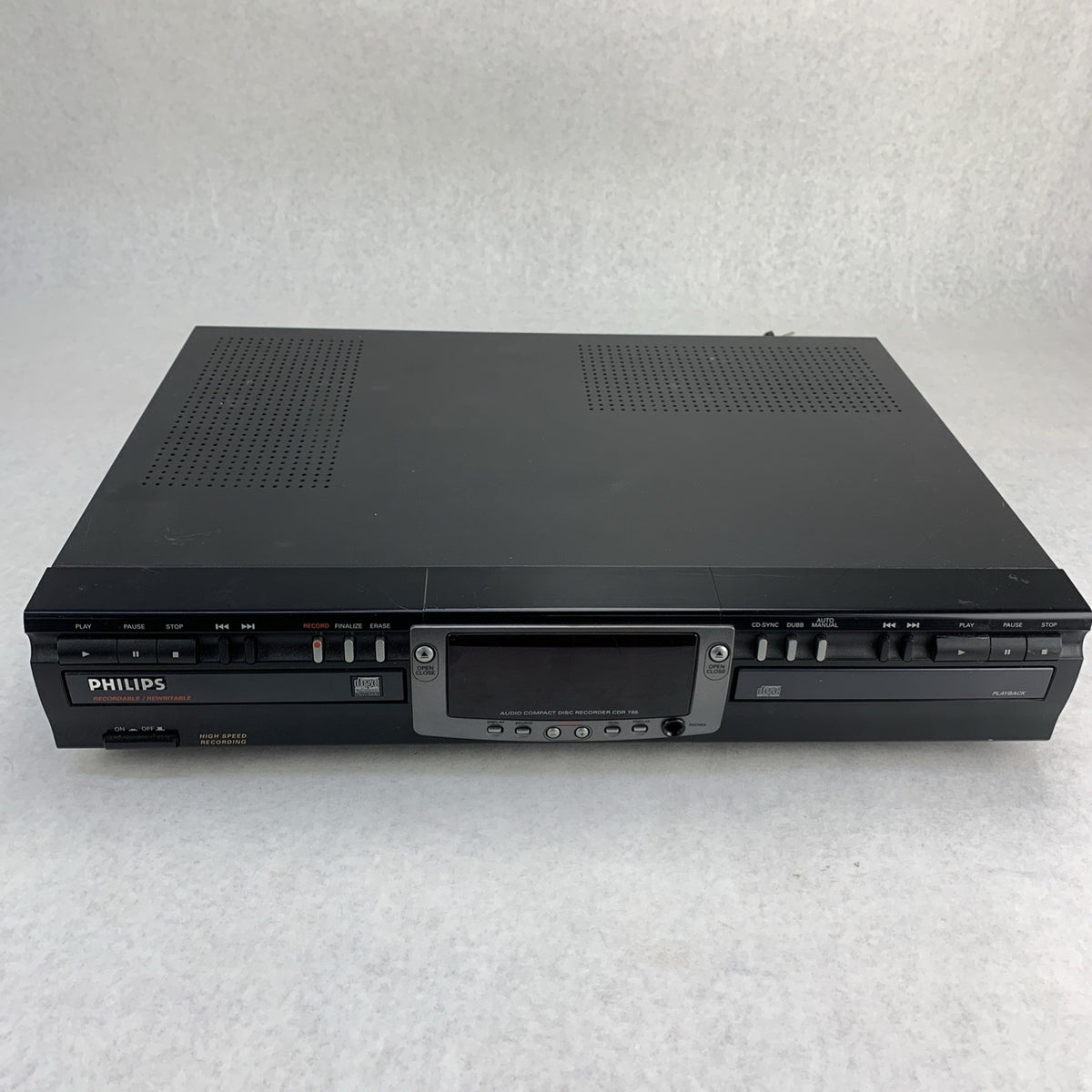 Philips CDR765 BK02 60Hz 120V Dual-deck Audio CD Recorder and Player - Parts 1