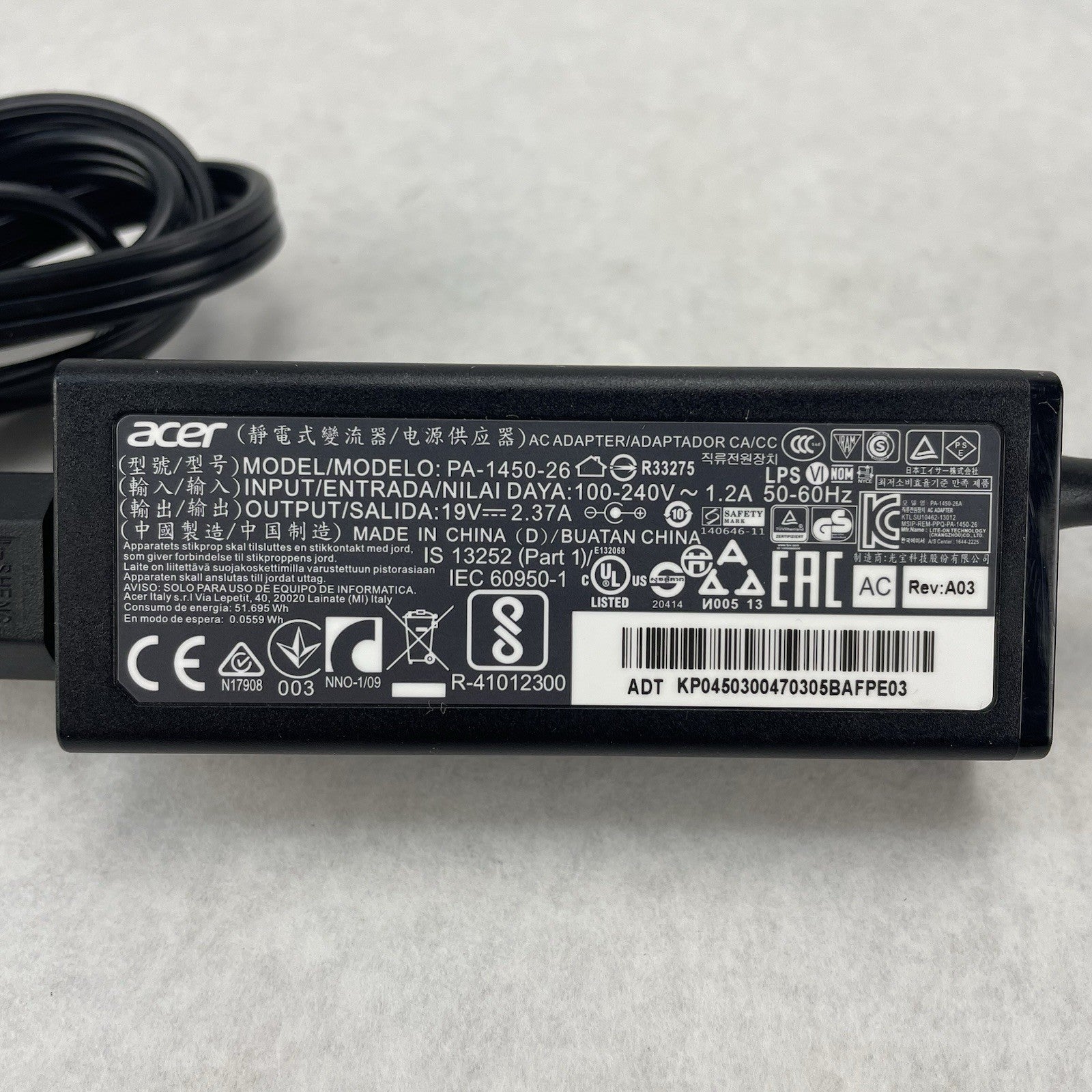 Acer PA-1450-26 AC Power Adapter Charger Lot of 84