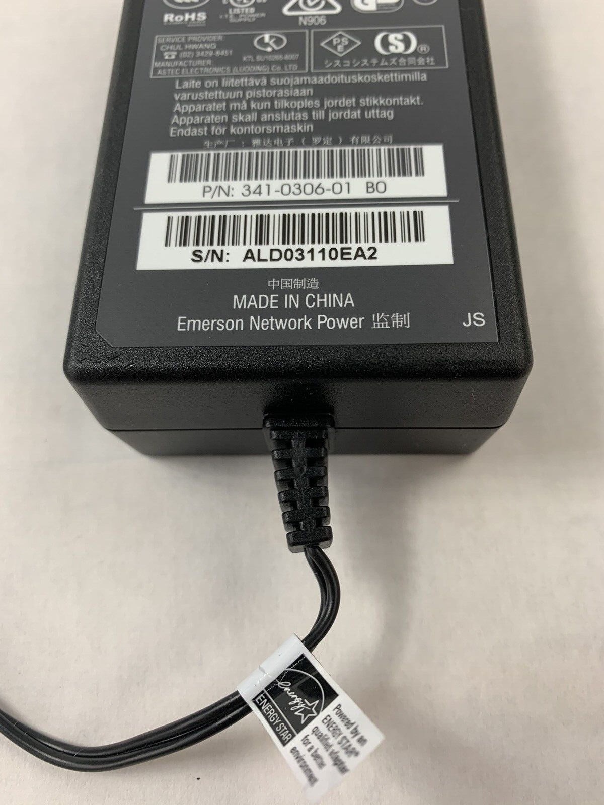 Lot of 3 Cisco AA25480L AC Power Adapter Power Supply