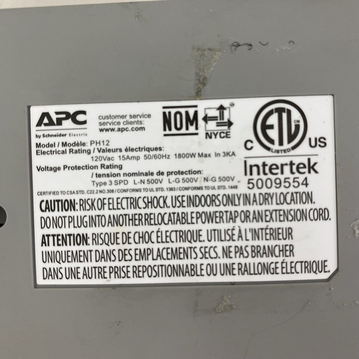 APC PH12 12 Outlet Surge Protected Power Strip - Lot of 28