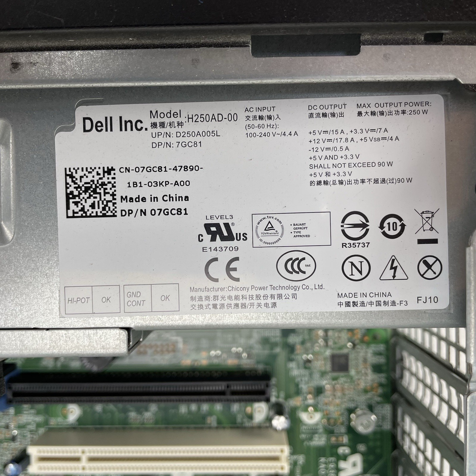 Dell Optiplex 790 DT i5-2400 3.10 GHz 4 GB Ram No HDD No OS