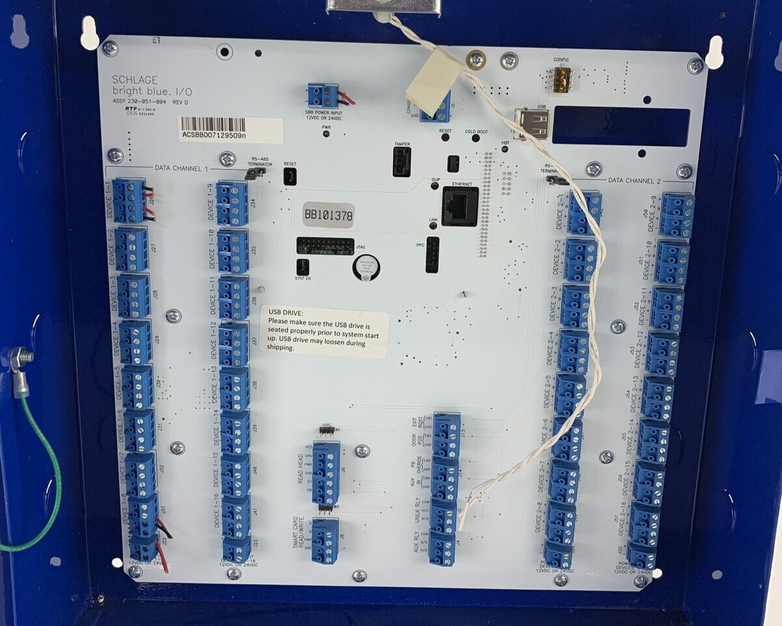 Schlage SBB Bright Blue Reader Interface Board 230-051-004 w/ Keys