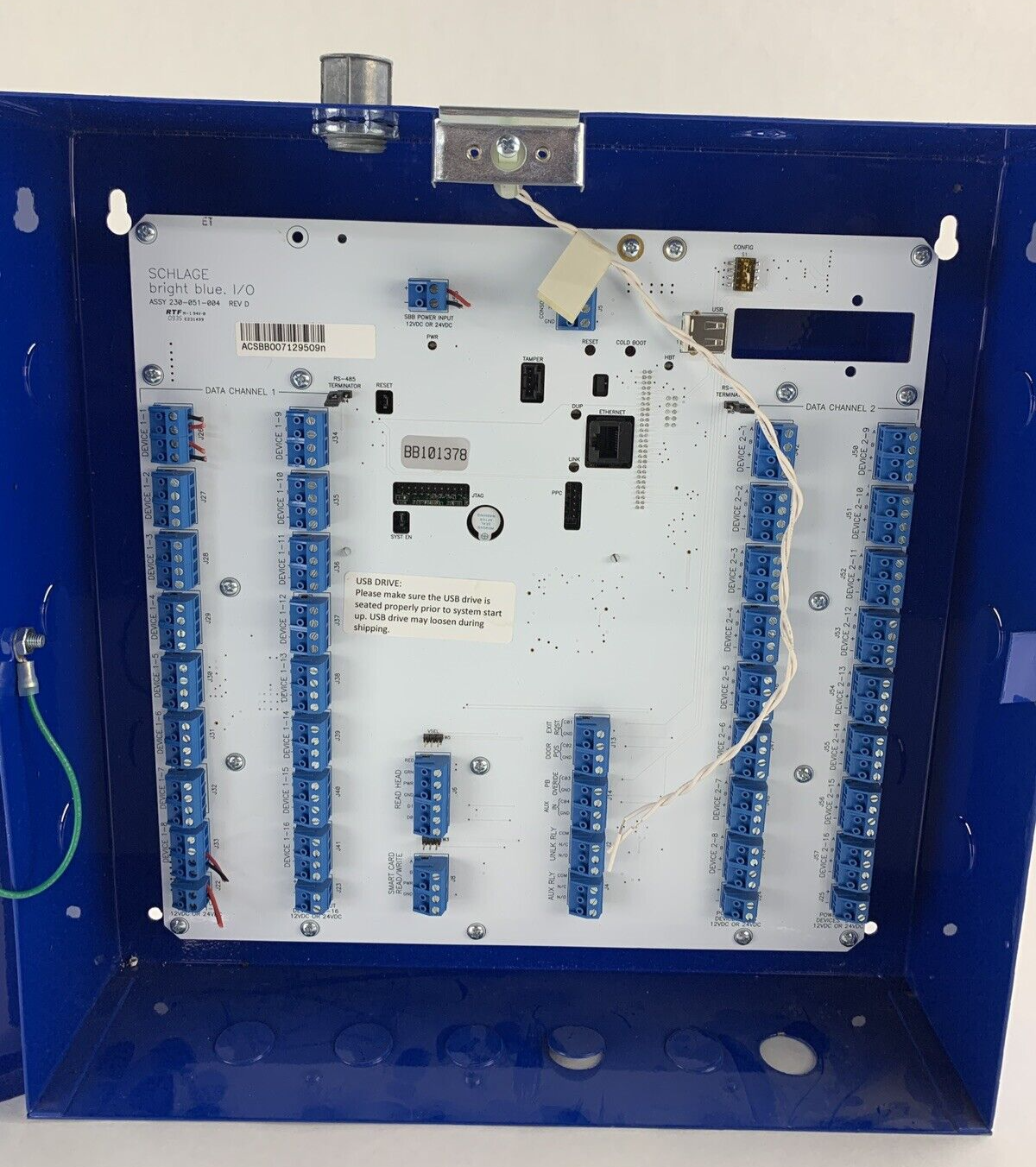 Schlage SBB Bright Blue Reader Interface Board 230-051-004 w/ Keys