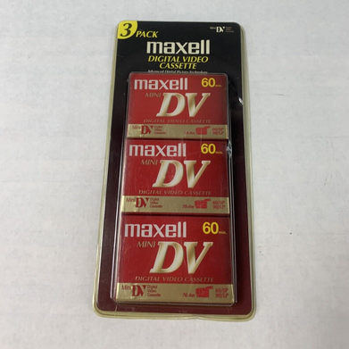 3-Pack Maxell DVM60SE 60min Mini Digital Video Cassette