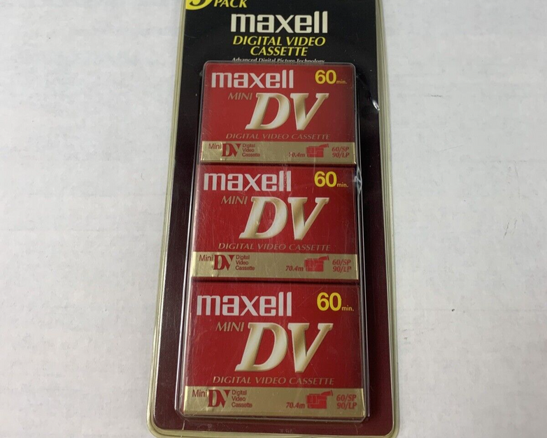 3-Pack Maxell DVM60SE 60min Mini Digital Video Cassette