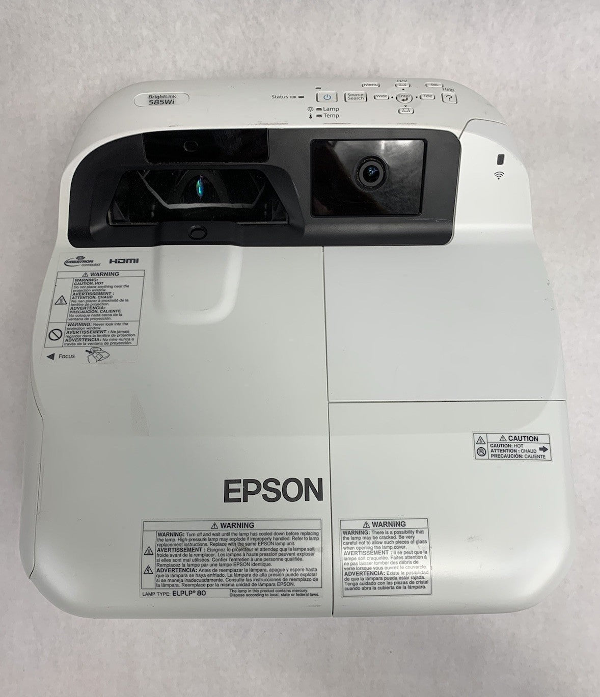 Epson H600A BrightLink 585Wi LCD Projector 947 Lamp Hours
