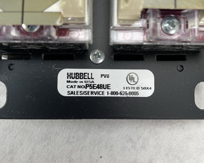 Hubbell P5E48UE SpeedGain C5E+ 2U 48-Port Rack Mountable Patch Untested