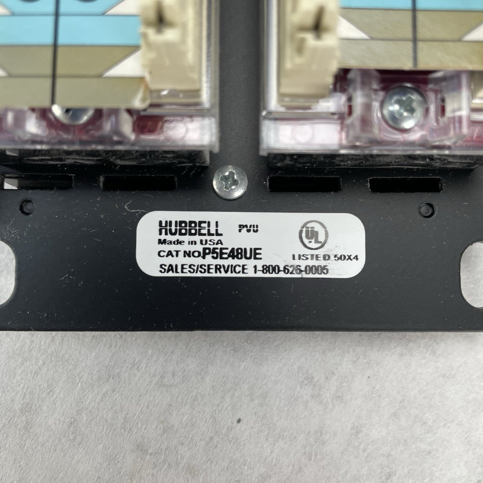 Hubbell P5E48UE SpeedGain C5E+ 2U 48-Port Rack Mountable Patch Untested