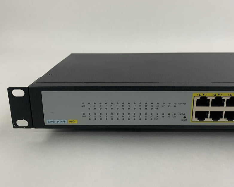 FS S3900-24T4S PoE+ 24-Port Gigabit L2+ Managed Switch  SFP+ Tested and Reset